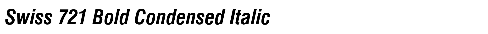Swiss 721 Bold Condensed Italic image